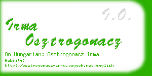 irma osztrogonacz business card